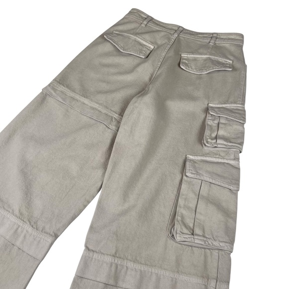 Zara High Rise Baggy Cargo Wide Leg Denim Pants - Picture 7 of 11